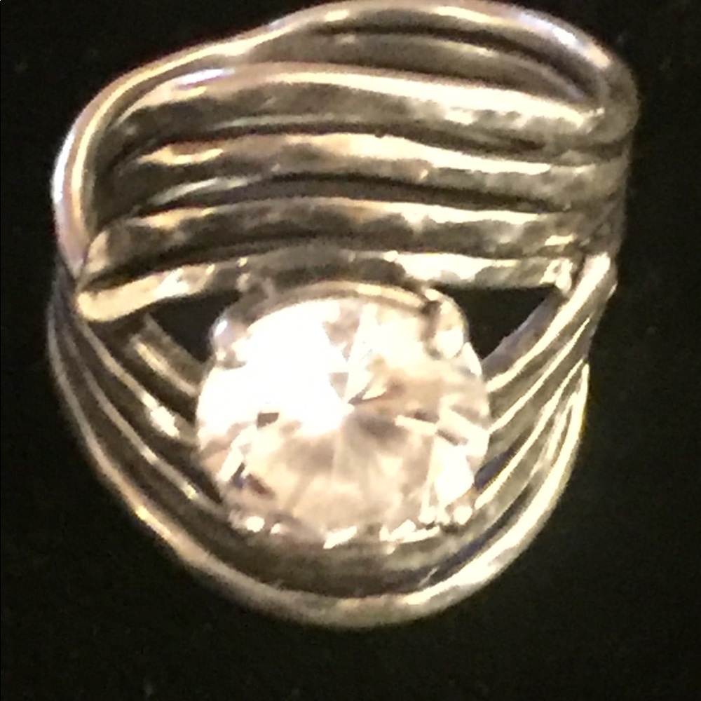 Sterling silver cz ring.  Size 9
